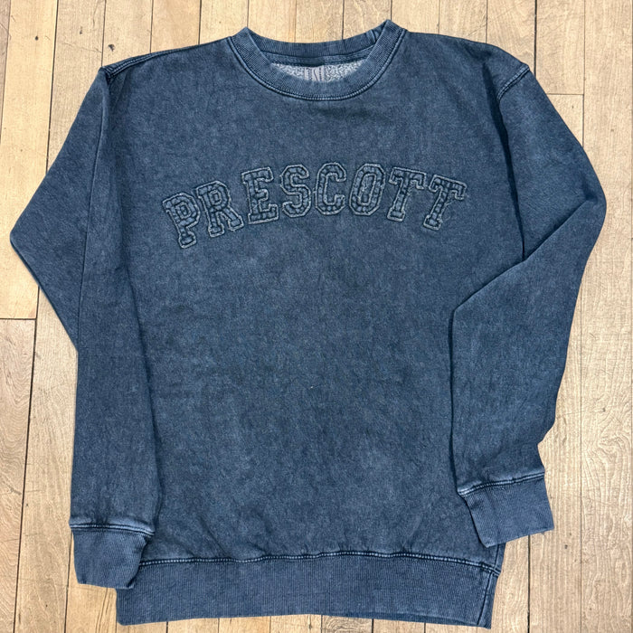 Blue Prescott Acid Wash Sweatshirt