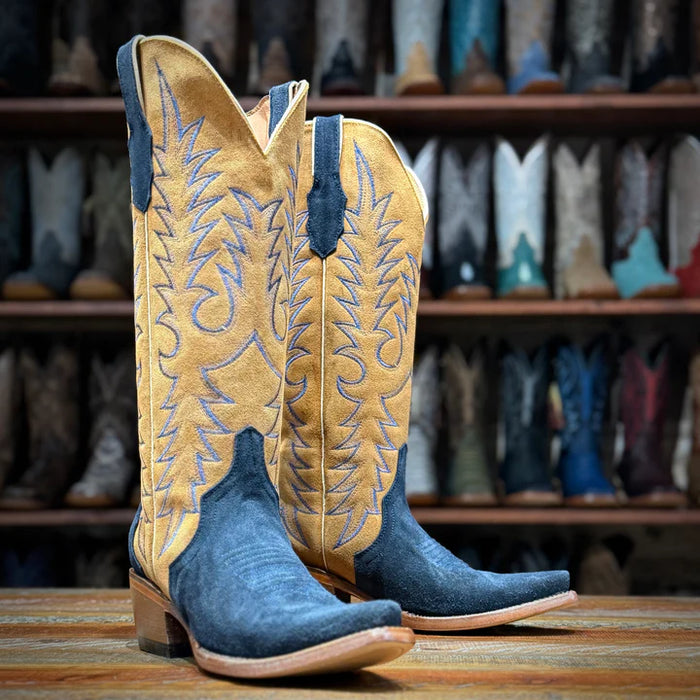 Tanner Mark Auburn Women’s Triad Navy Blue Suede Boots