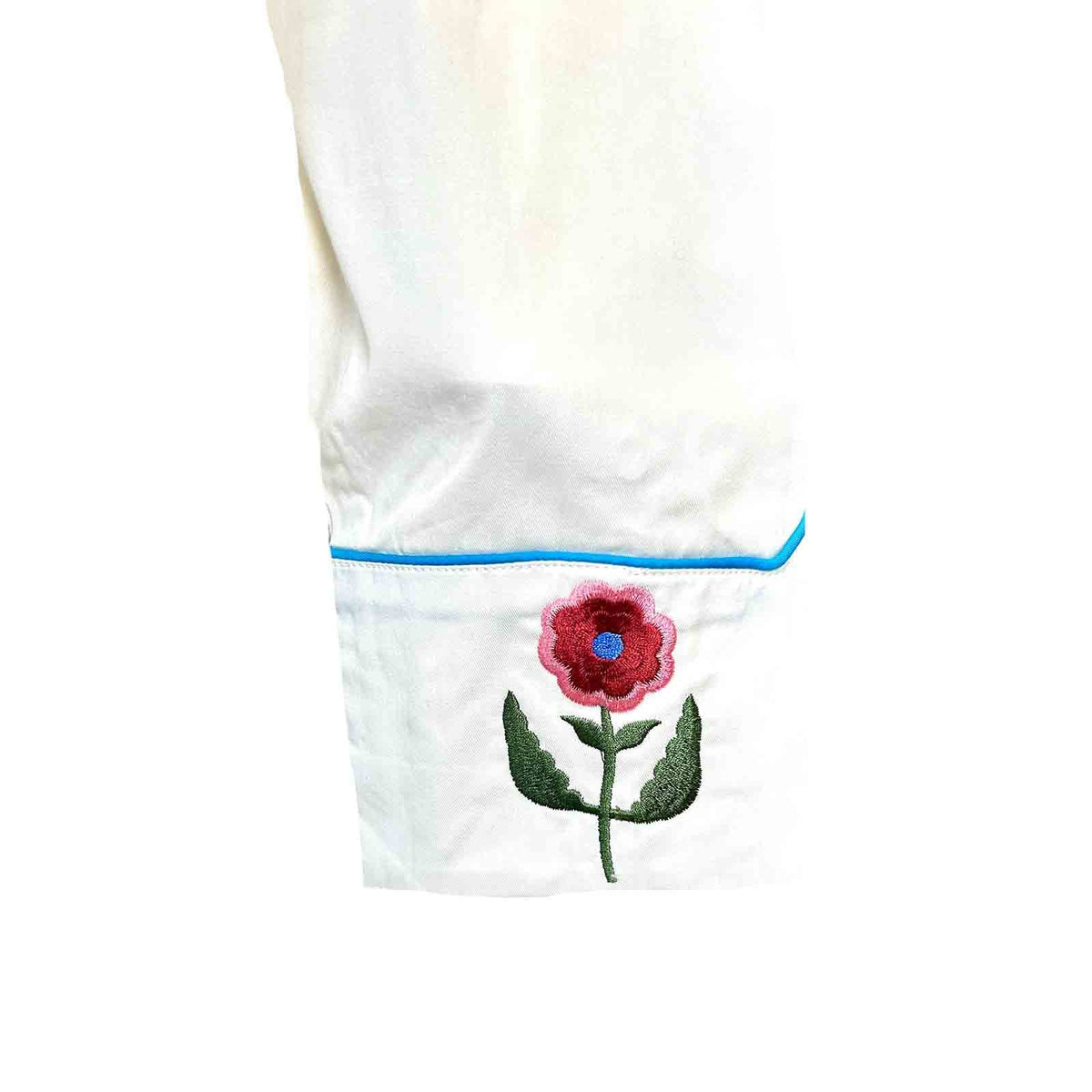 Women’s Ivory Boho Serape Western Rockmount Shirt