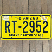 Arizona License Plate- Yellow