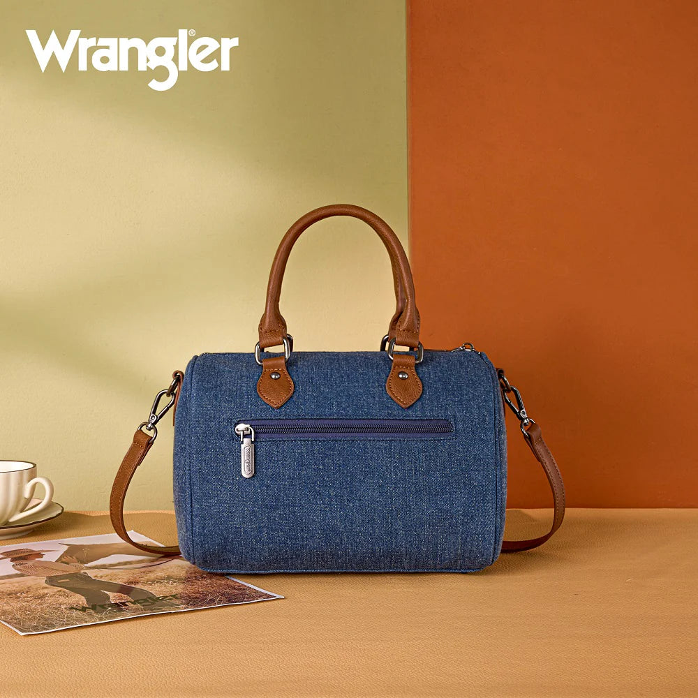 Wrangler Rhinestone Denim Boston Bag/Crossbody