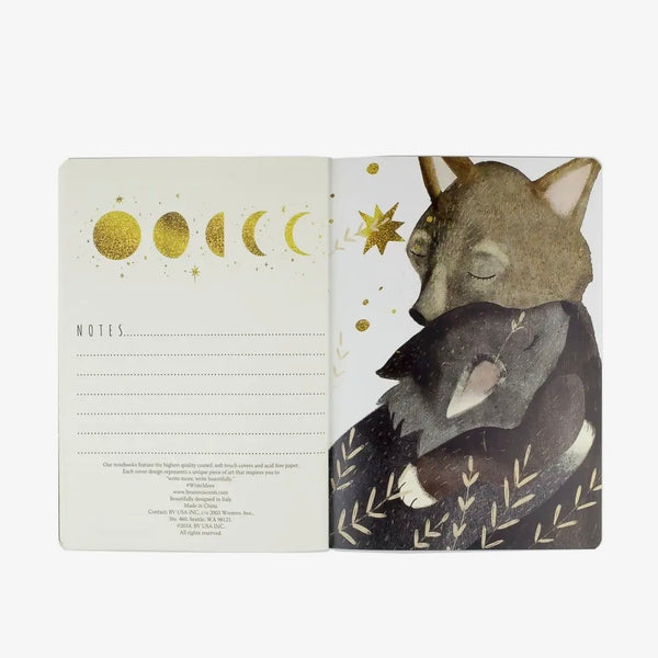 The Wolf Cub And Moon Notebook