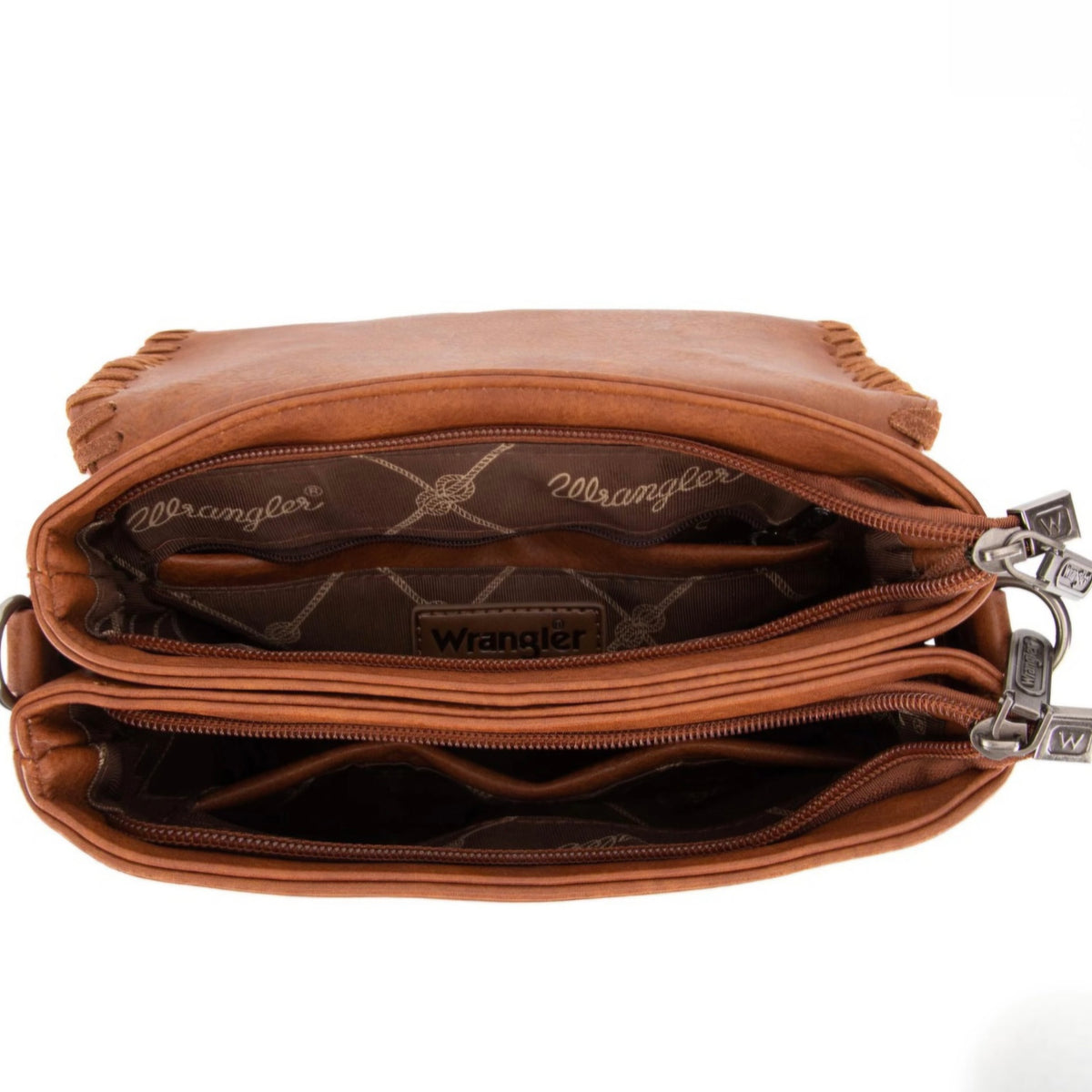 Wrangler Whipstitch Leopard Print Crossbody
