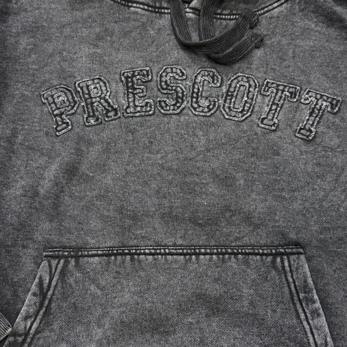 Black Prescott Acid Wash Hoodie