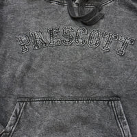 Black Prescott Acid Wash Hoodie