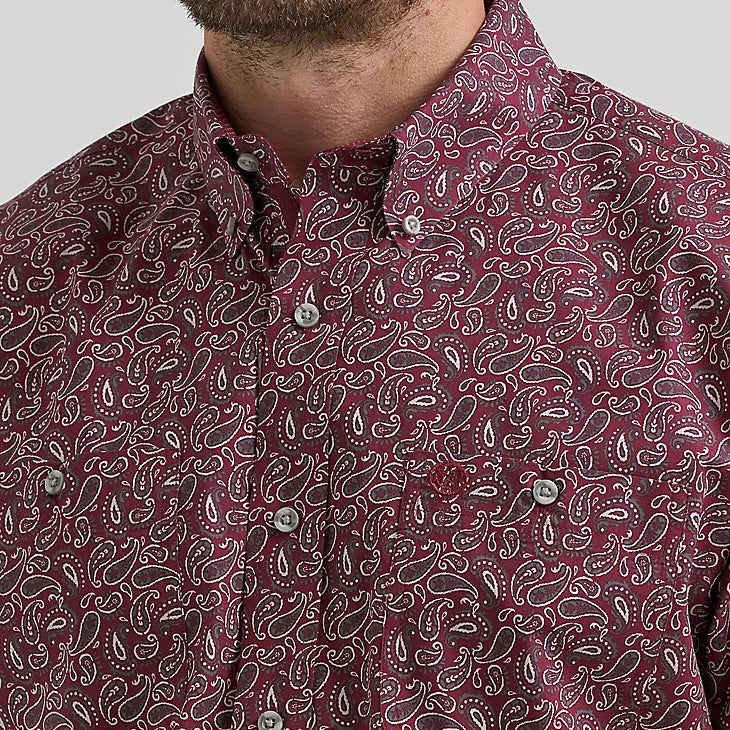 Wrangler George Strait Long Sleeve Button Down Two Pocket Shirt