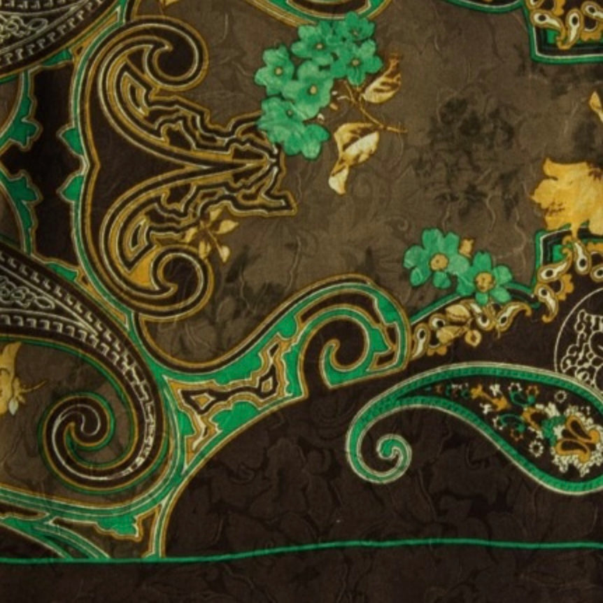 Hickory Mint Charmeuse Silk Scarf