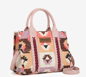 Wrangler Southwestern Print Canvas Tote Bag - Tan
