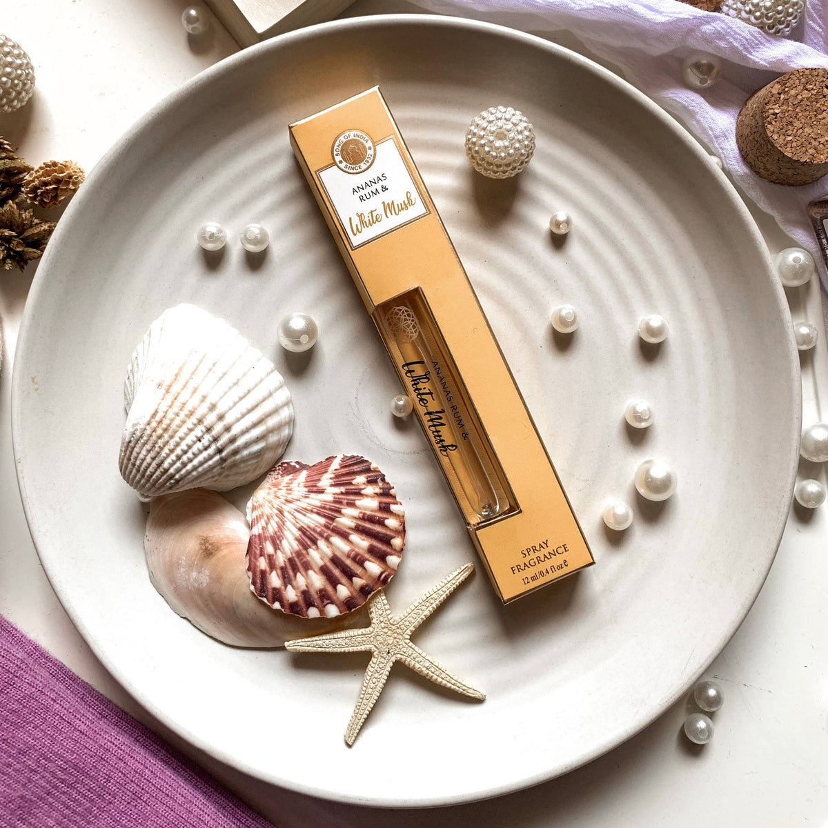 White Musk & Ananas Rum  Spray Perfume - Song of India: White Musk / 12mL