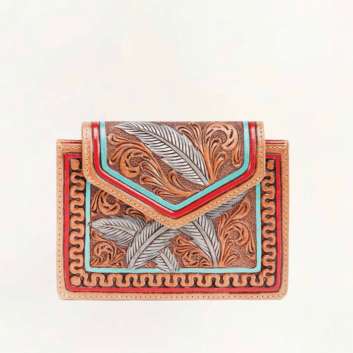 Loyal West Copper Canyon Cardholder In Handtooled Leather