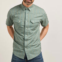 Pendleton Men’s Short-Sleeve Stripe Harding Laramie Snap-Front Shirt