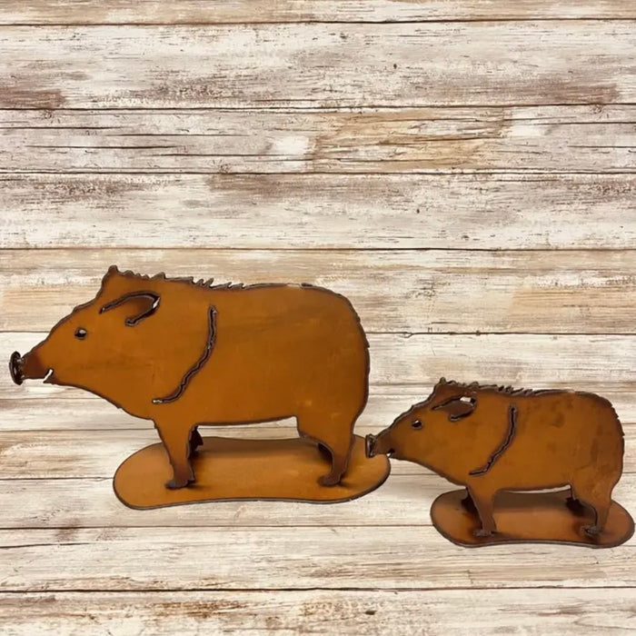 Made In Prescott Metal Javelina Yard Art