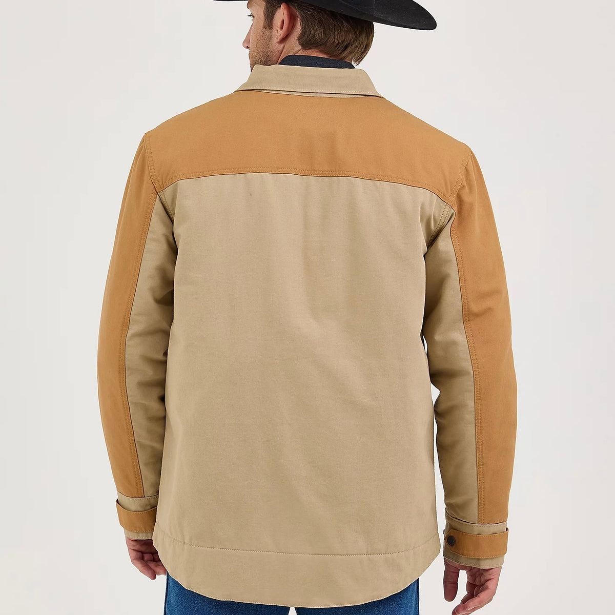 MEN'S WRANGLER MIXED CANVAS CHORE JACKET