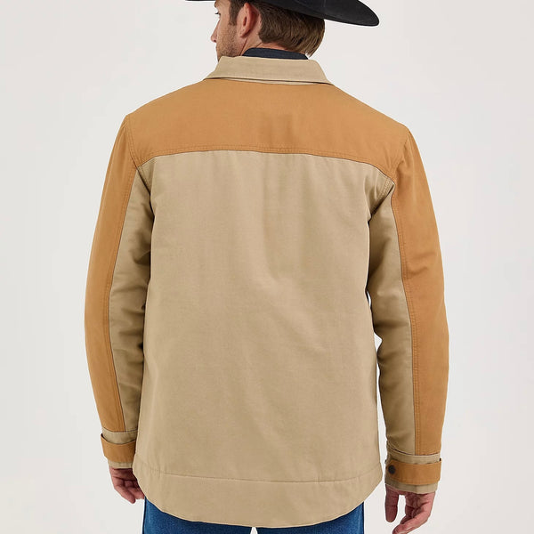 MEN'S WRANGLER MIXED CANVAS CHORE JACKET