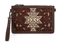 Trinity Ranch Floral Aztec Tooled Collection Clutch/Crossbody