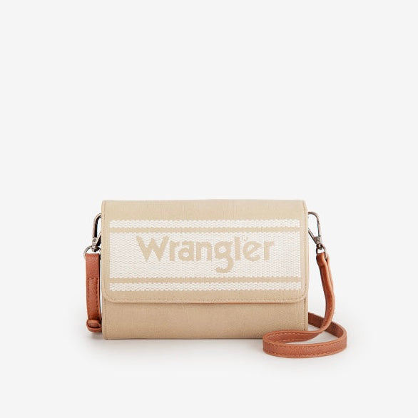 Wrangler Leather and Waxed Canvas Mini Wallet Crossbody