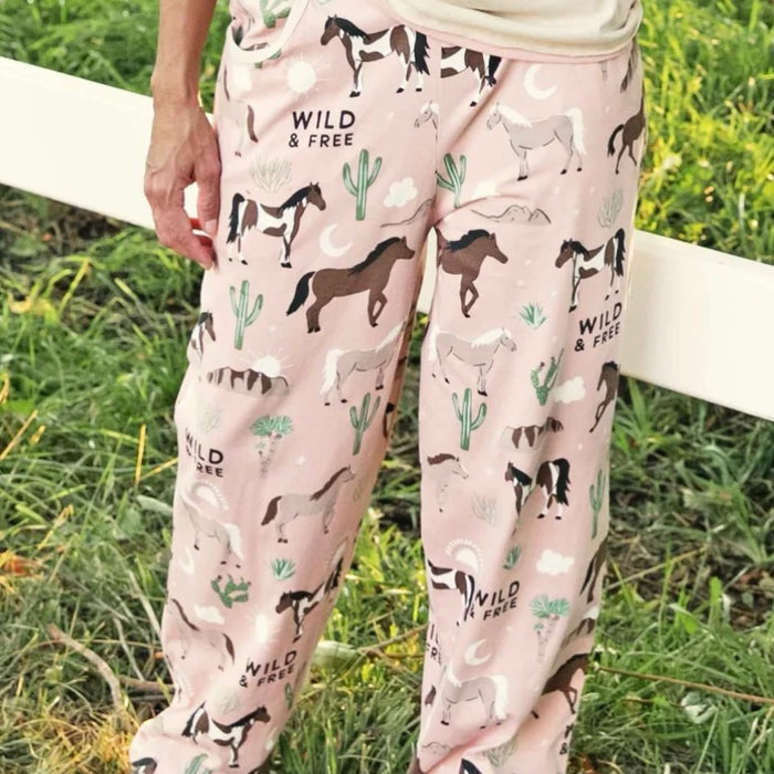 Lazy One Wild & Free Women's Horse PJ Pant