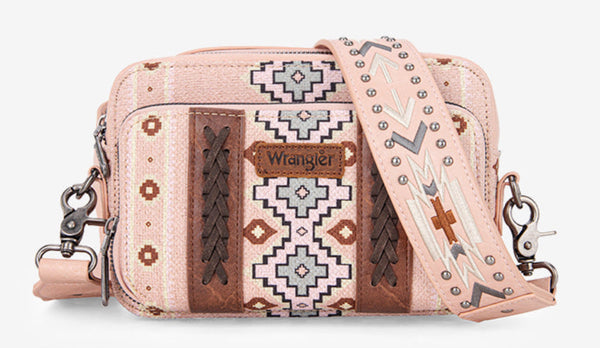 Wrangler Aztec Printed Crossbody Purse