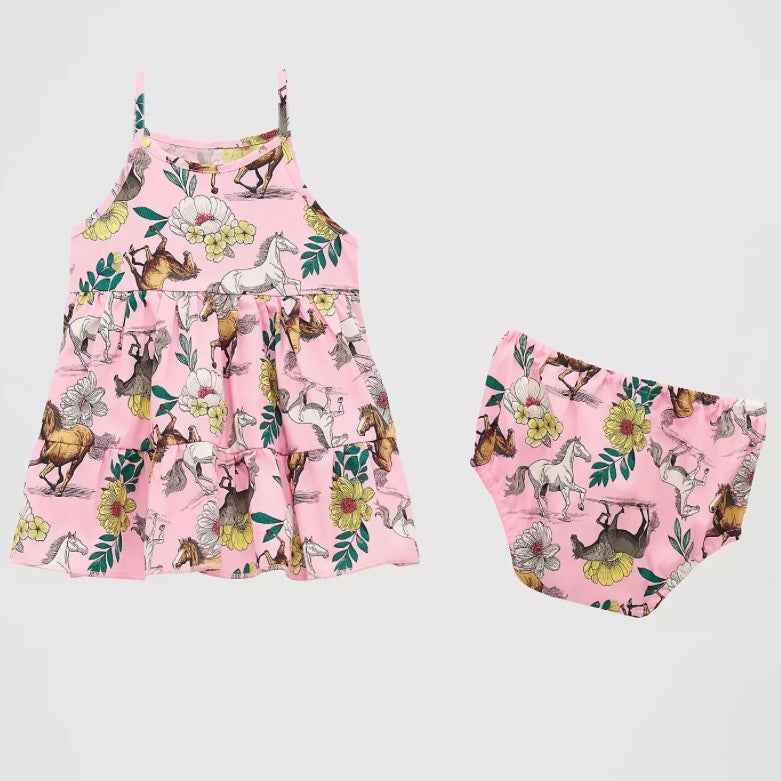 Little Girls Western Tiered Dress