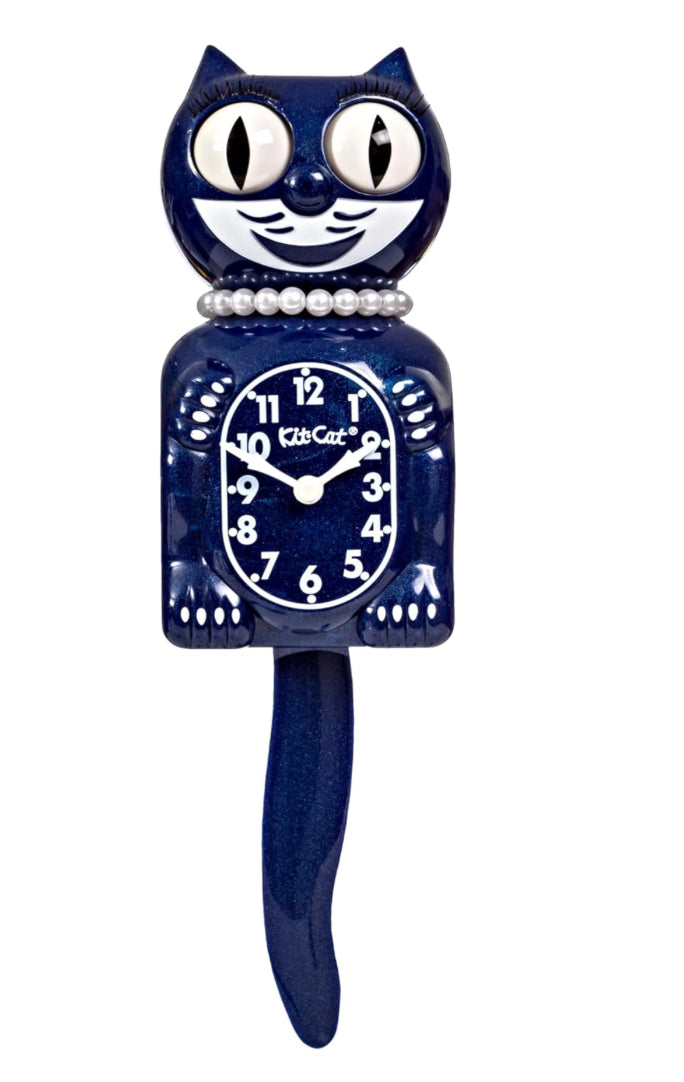Kit-Cat Klock Limited Edition Galaxy Blue with Pearl Necklace & Eyelashes