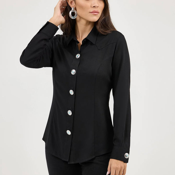 Women's Slim Concho Button Shirt