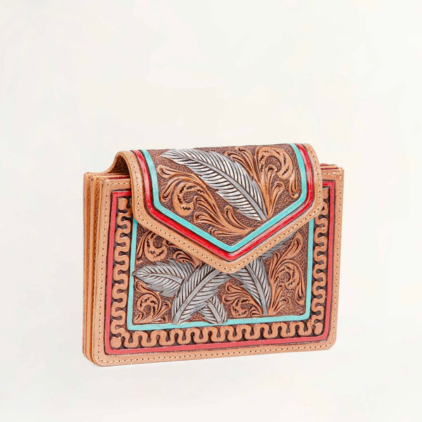 Loyal West Copper Canyon Cardholder In Handtooled Leather