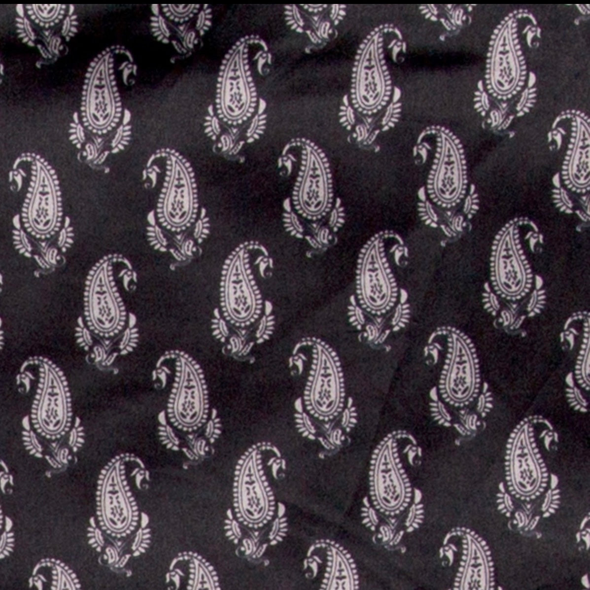 Satin Black Silk Scarf