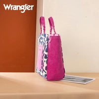 Wrangler Cow Print Concealed Carry Tote/Crossbody - Hot Pink