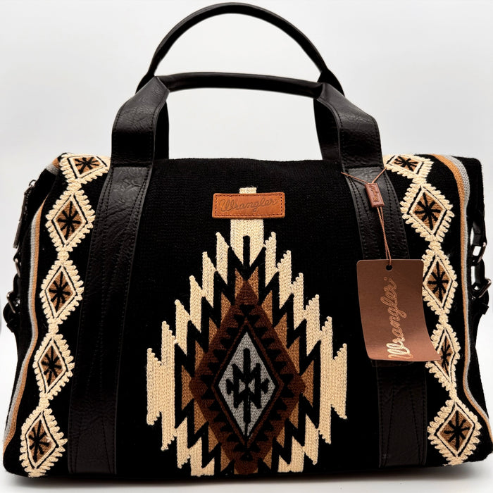 Wrangler Aztec Knitted Trolley Sleeve Duffel Bag