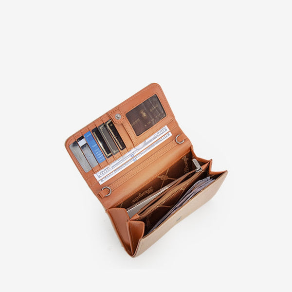 Wrangler Leather and Waxed Canvas Mini Wallet Crossbody