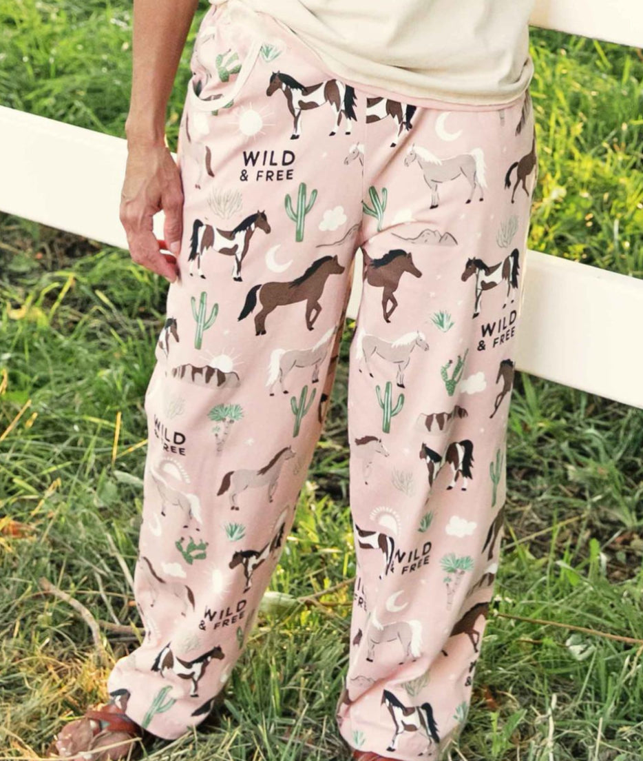 Lazy One Wild & Free Women's Regular Fit Horse PJ Pant