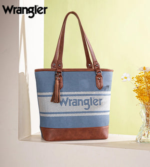Wrangler Embroidered Canvas Tote Bag