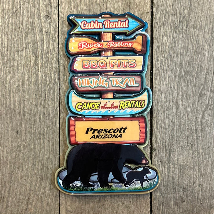 Bear and Sign Magnet
