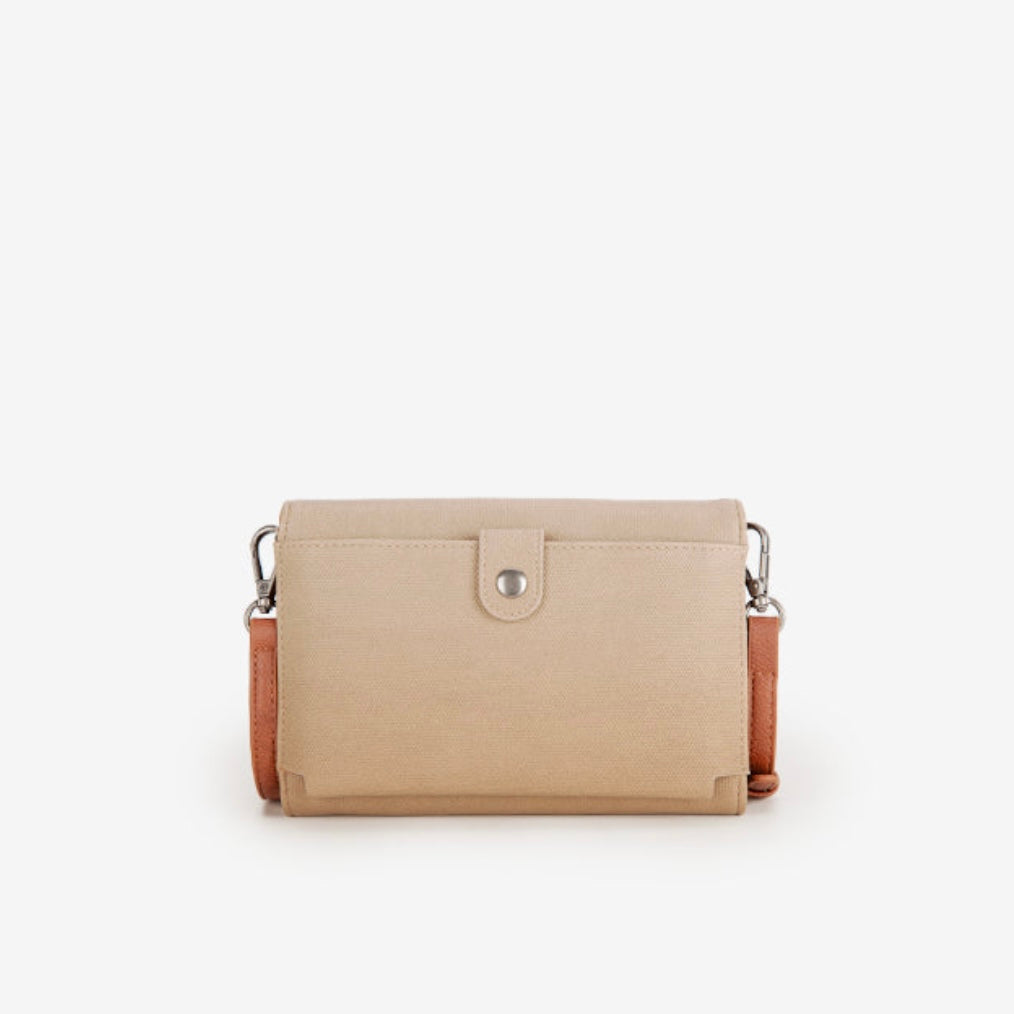 Wrangler Leather and Waxed Canvas Mini Wallet Crossbody