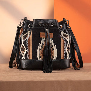 Wrangler Aztec Knitted Bucket Bag