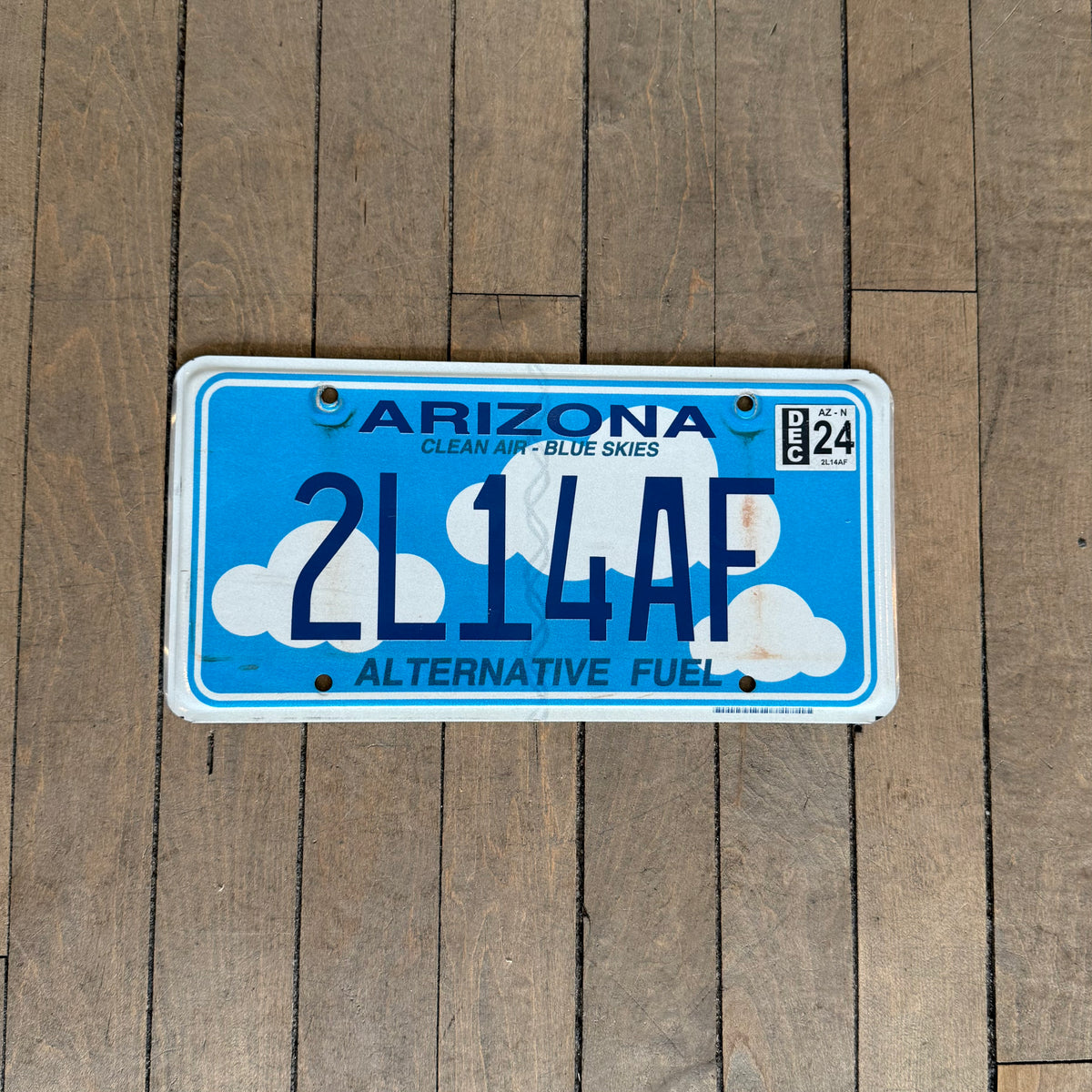 Arizona License Plate- Alternative Fuel