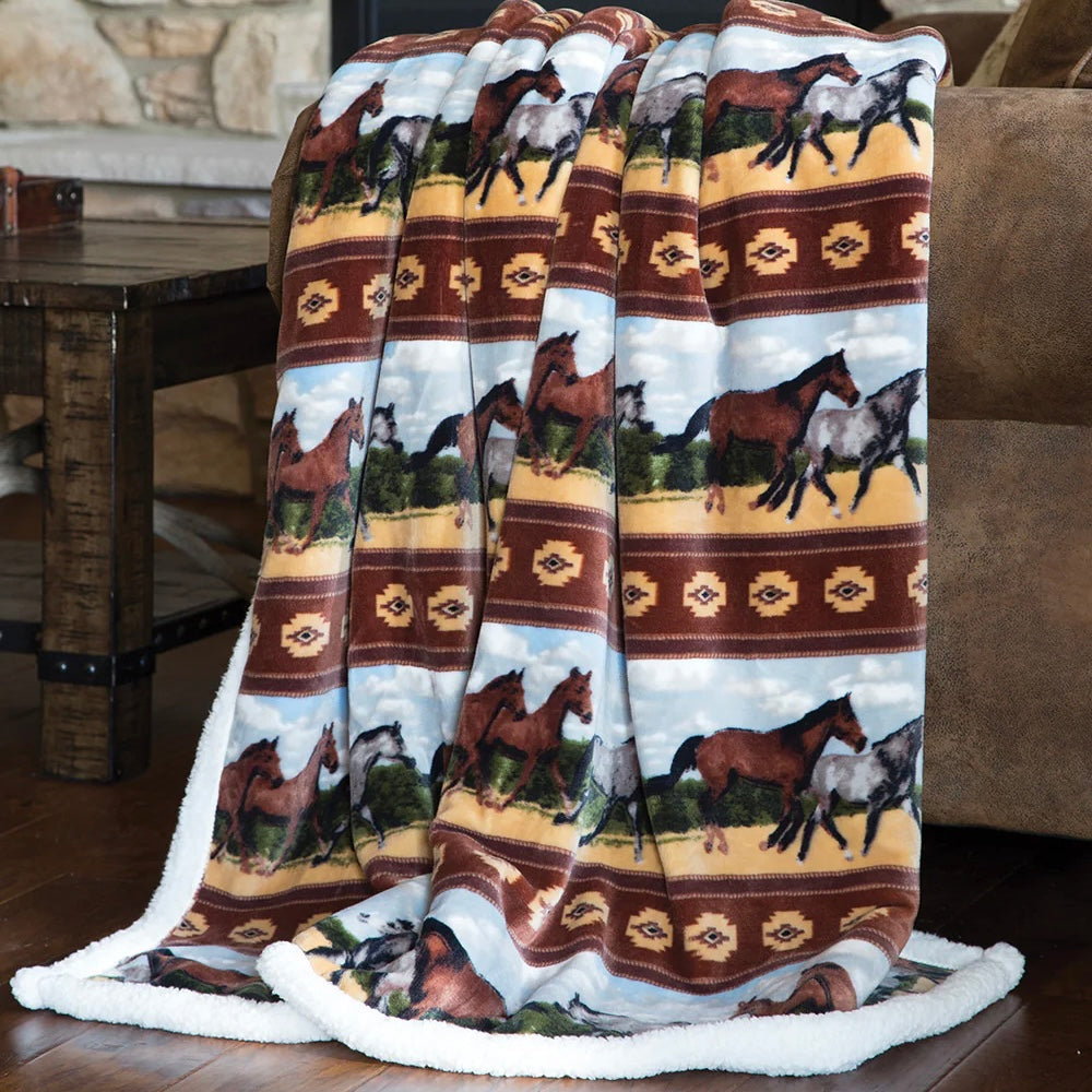 Plush Sherpa Throw Blankets