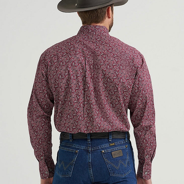Wrangler George Strait Long Sleeve Button Down Two Pocket Shirt