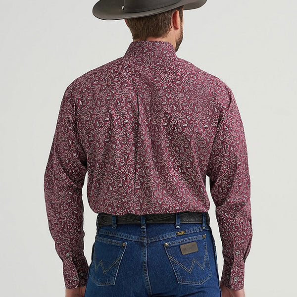 Wrangler George Strait Long Sleeve Button Down Two Pocket Shirt