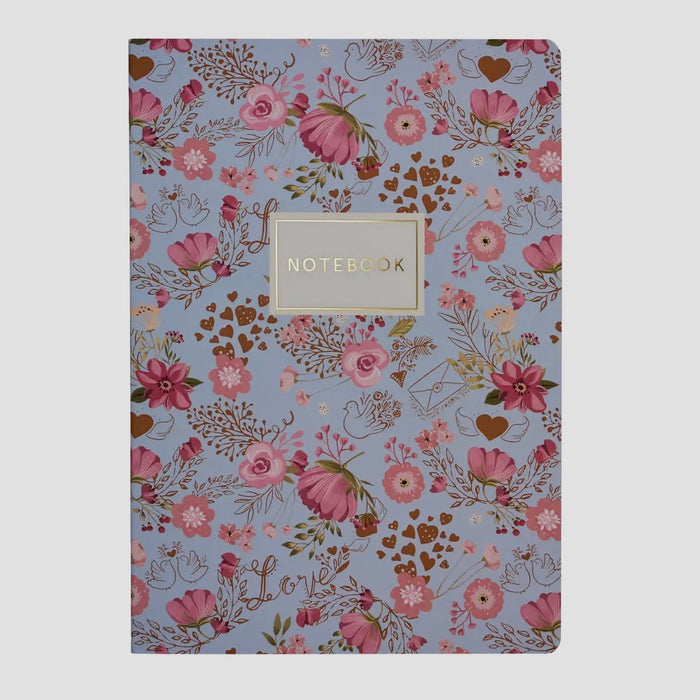 Periwinkle Pink Flowers Notebook