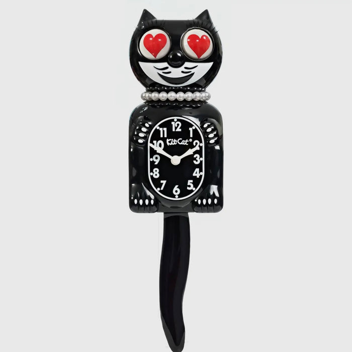 Classic Black Lady Kit Cat Klock - Heart Eyes Limited Edition