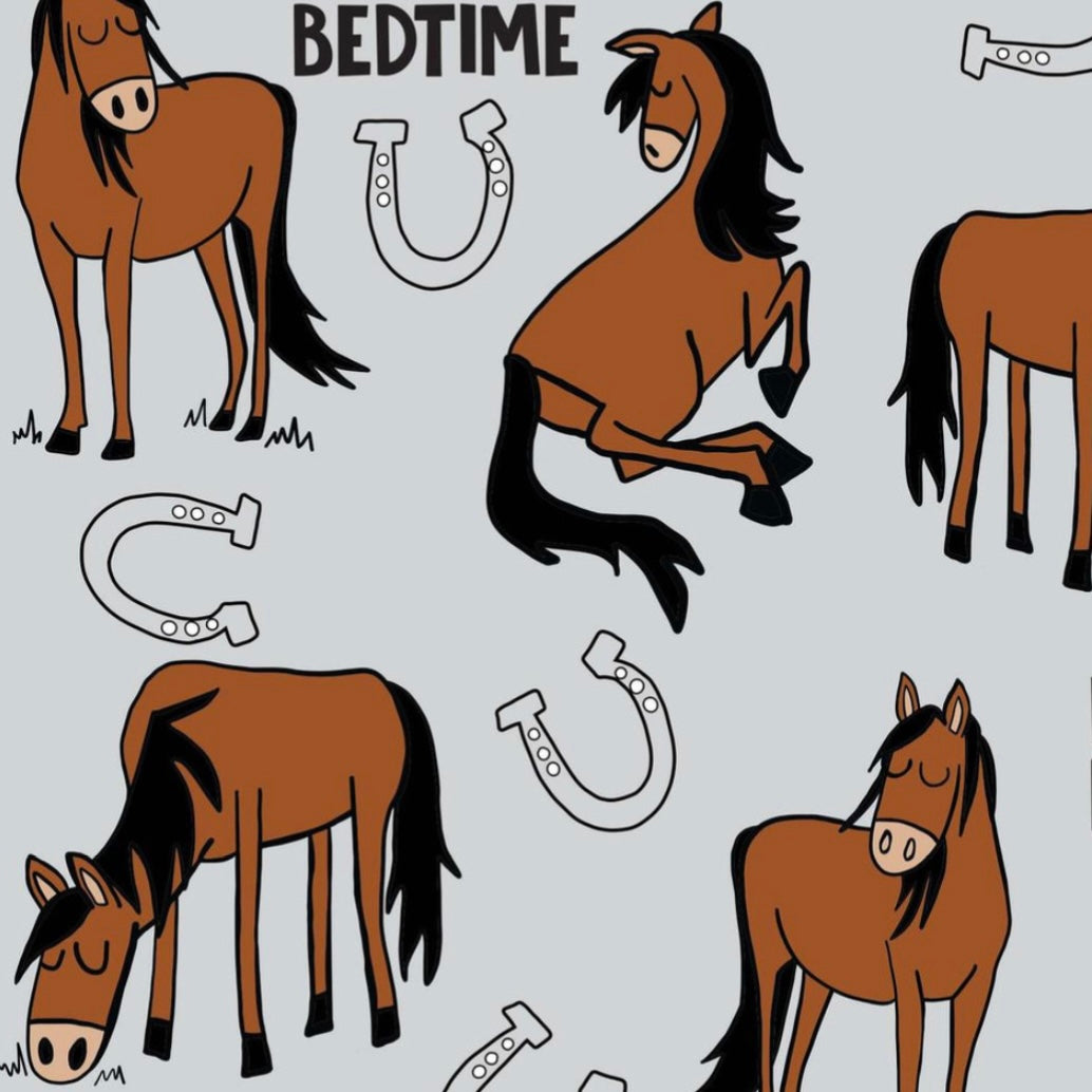 Pasture Bedtime Grey Horse PJ Set