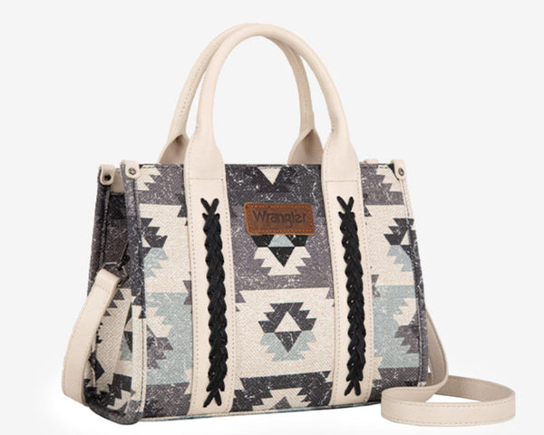Wrangler Southwestern Print Canvas Tote Bag - Tan