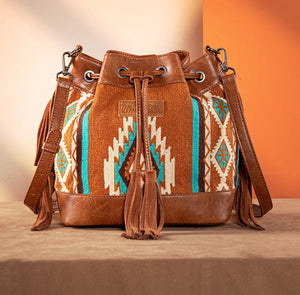 Wrangler Aztec Knitted Bucket Bag