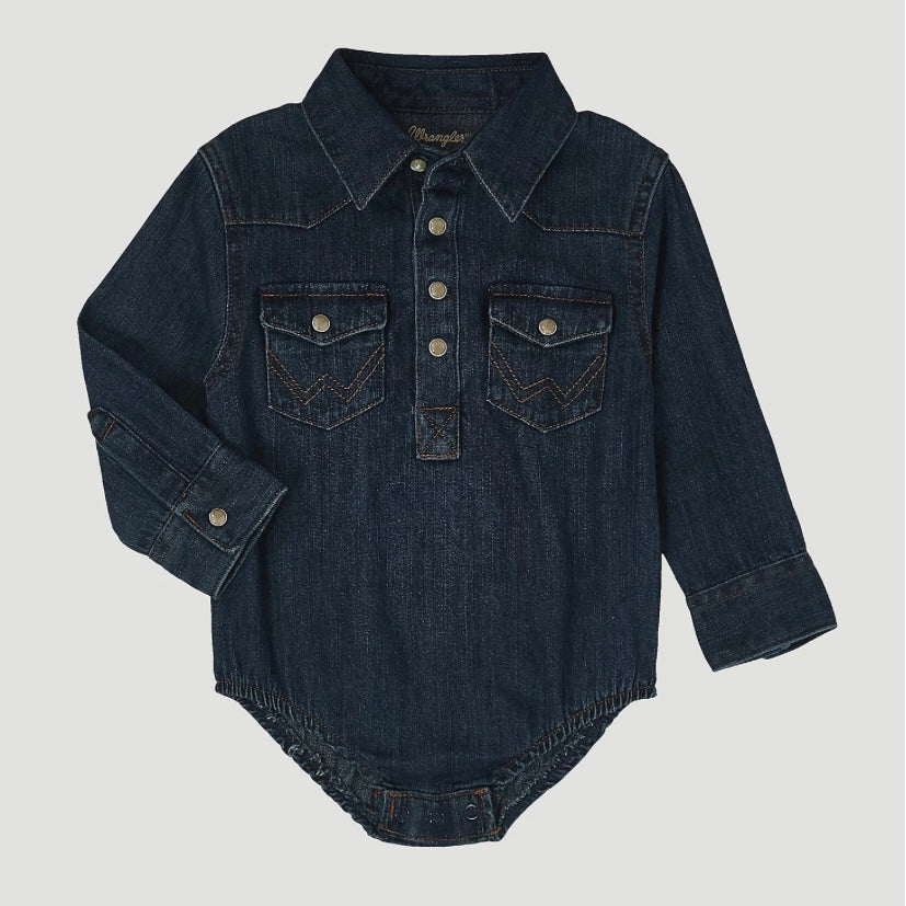 BABY LONG SLEEVE ONSIE DENIM