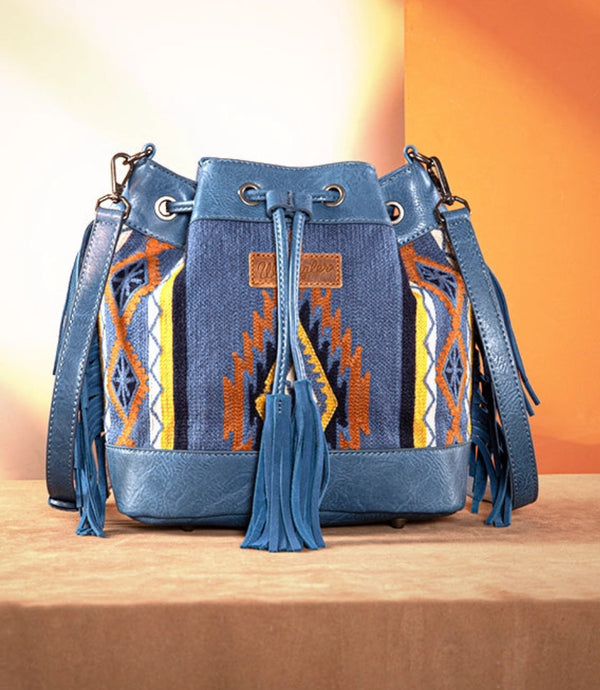 Wrangler Aztec Knitted Bucket Bag