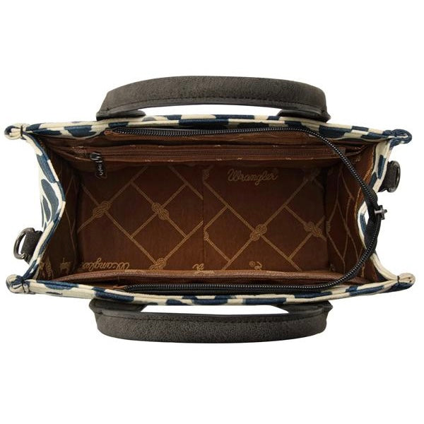 Wrangler Cow Print Concealed Carry Tote/Crossbody -Black