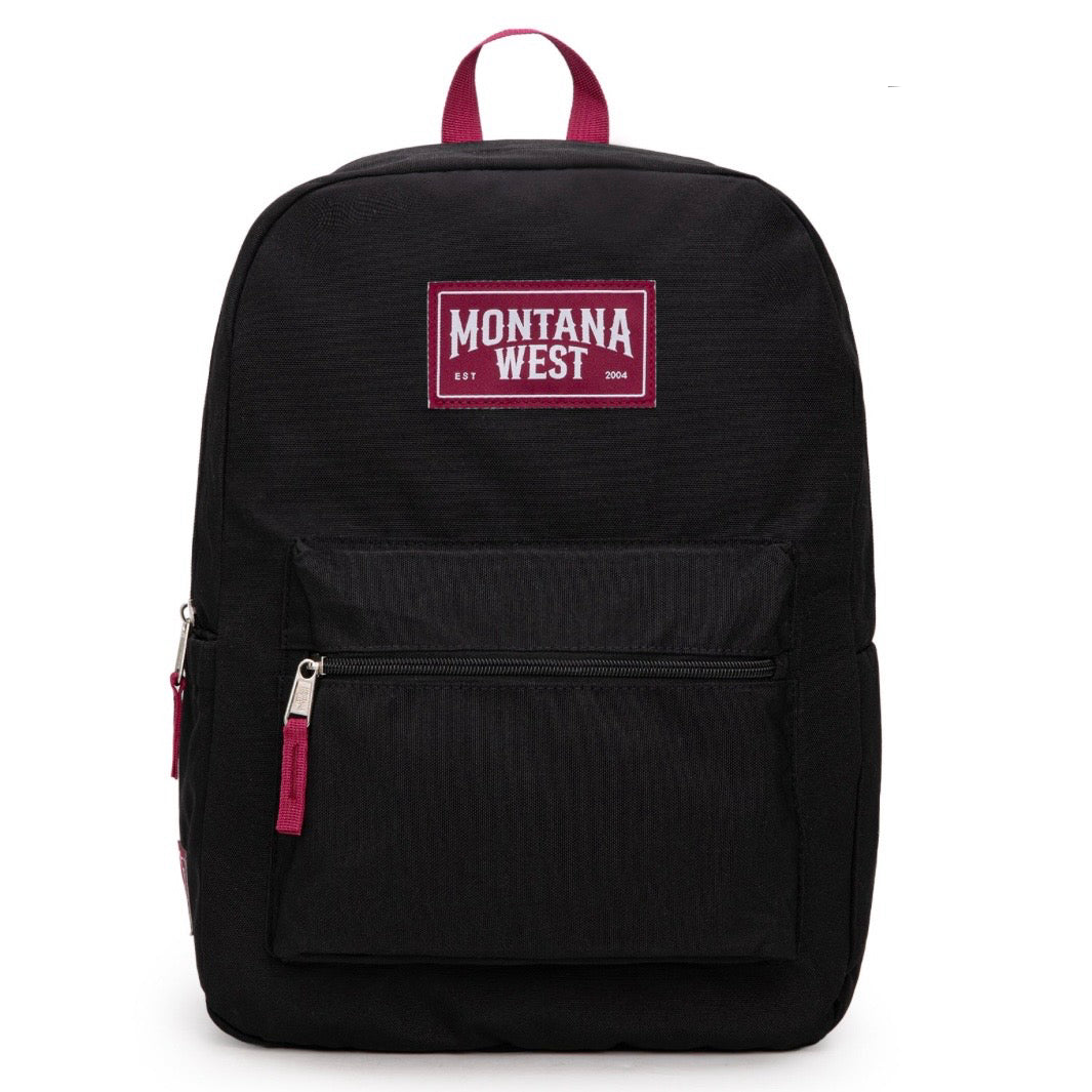 Montana West Black and Maroon Backpack