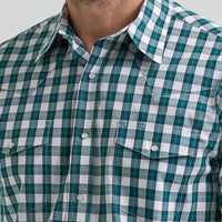 MEN'S WRINKLE RESIST LONG SLEEVE WESTERN SNAP PLAID SHIRT