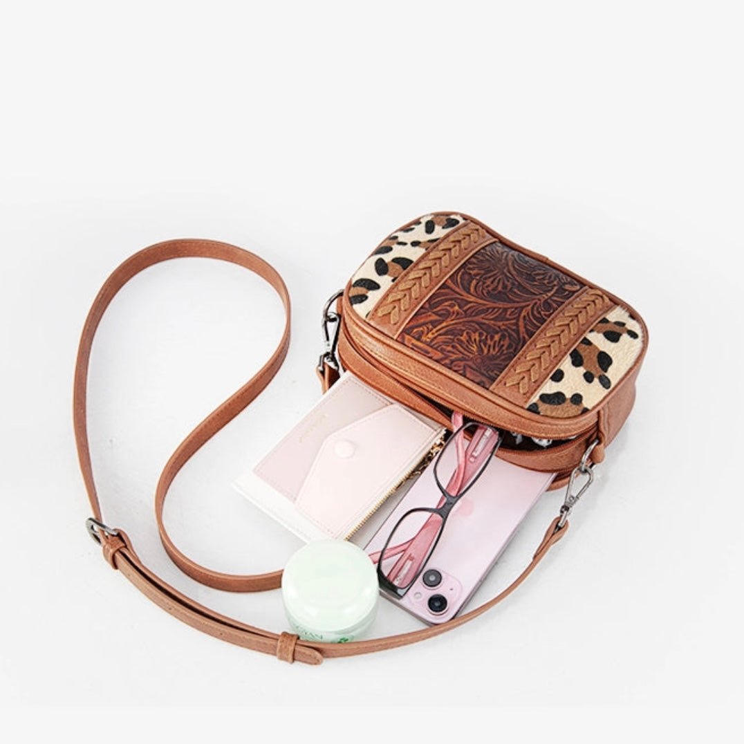 MONTANA WEST TOOLED WHIPSTITCH CROSSBODY BAG